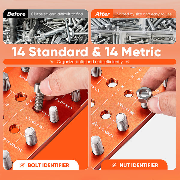 SAKER® Nut and Bolt Thread Checker