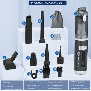 Sakerplus Slim Cordless Handheld Car Vacuum