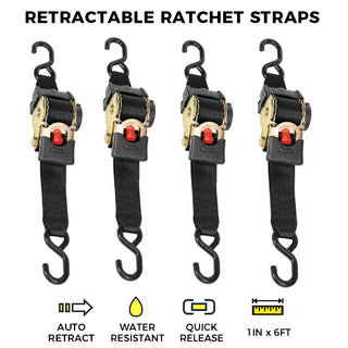 SAKER® Automatic Retractable Ratchet Strap