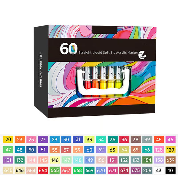 Sakerplus® 60 Colors Acrylic Paint Marker Set