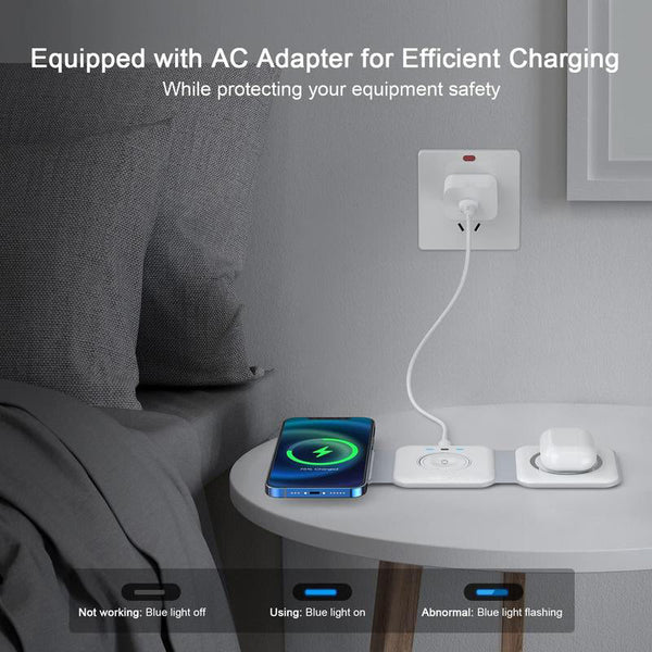 Saker Triple-Fold Magnetic Wireless Charger