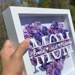 SAKER® Personalized Mom Flower Shadow Box