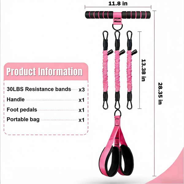 Sakerplus® Multifunction Pedal Resistance Band Trainer