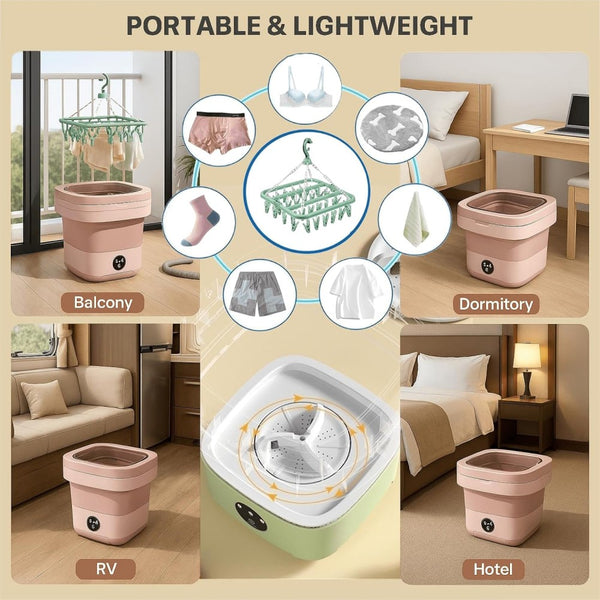 Sakerplus® Foldable Portable Mini Washing Machine