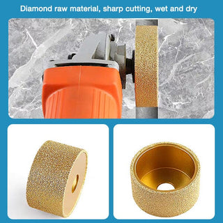 SAKER® Vacuum Dry Grooved Diamond Grinding Wheel
