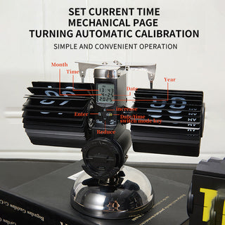 Sakerplus Mechanical Auto Flip Desk Clock