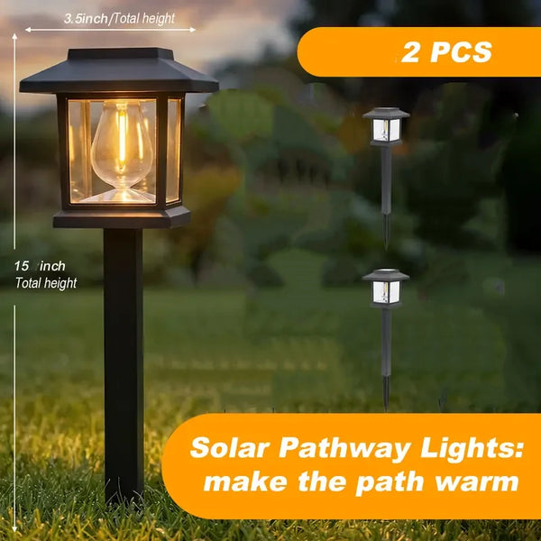 Sakerplus® Waterproof Auto On/Off Solar Pathway Lights