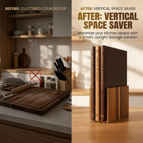 Sakerplus® Acacia Wood Double-Sided Serving Board