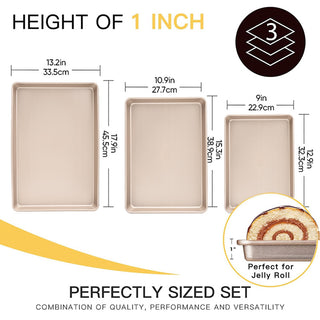 Sakerplus® Nonstick Baking Sheet Pan Set