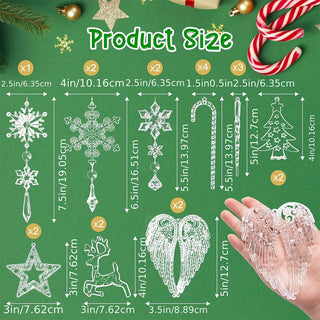 Sakerplus® Acrylic Crystal Christmas Ornaments