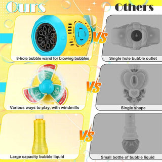 Sakerplus® Automatic Submarine Pinwheel Bubble Wand Toy