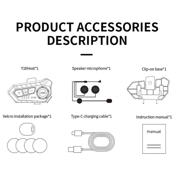 Sakerplus Motorcycle Bluetooth Helmet Headset