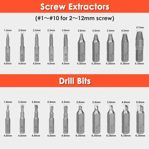 Sakerplus® Damaged Bolt And Screw Extractor