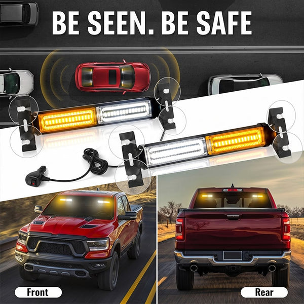 Sakerplus® Windshield Emergency Traffic Advisor Strobe Light Bar