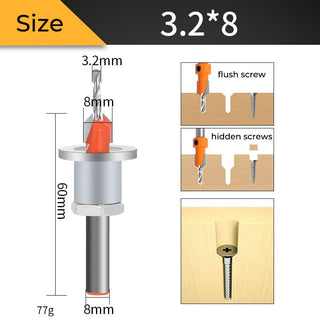 SAKER® Countersink Set with Adjustable Drill Bit
