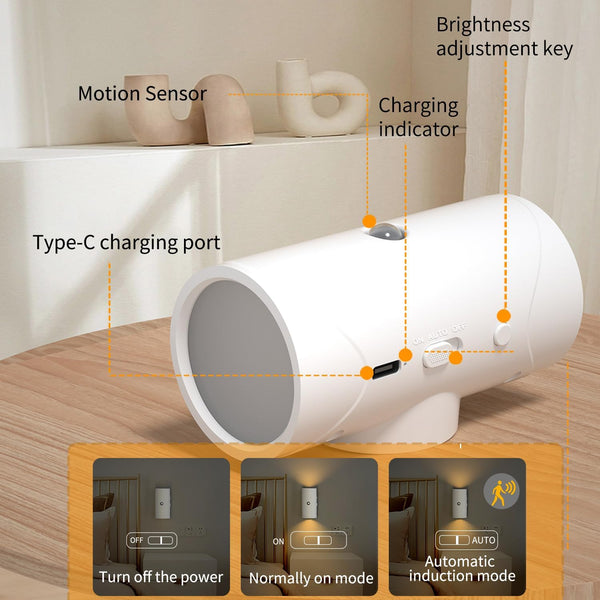 Sakerplus® Magnetic Rechargeable Color-Changing Sconce