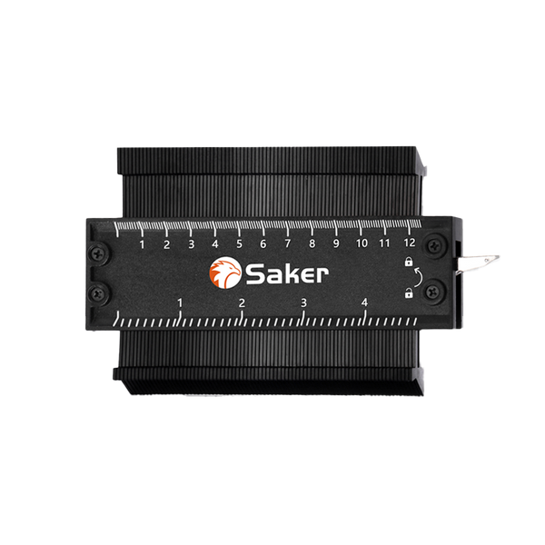 Saker® Contour Gauge Profile Tool With Lock (Black)
