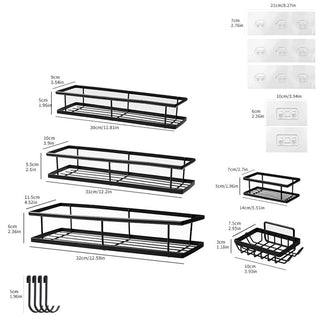 Sakerplus® Rustproof Shower Caddy Storage Set