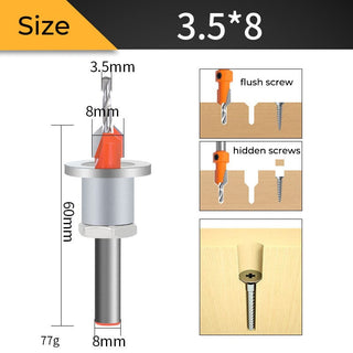 SAKER® Countersink Set with Adjustable Drill Bit