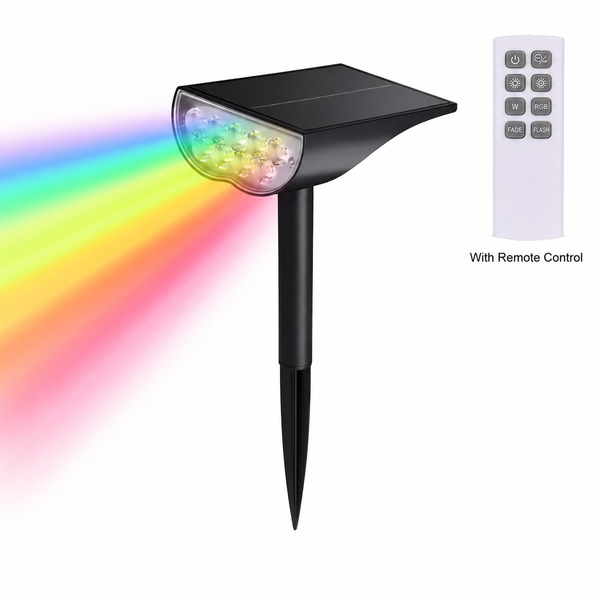 Sakerplus® Waterproof Solar Lights Outdoor RGB Spotlight