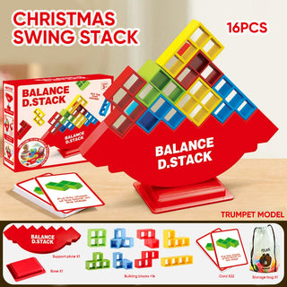 Classic Tower Balance Game Set for Kids and Adults｜Family Fun Game Night｜Strategy Game, Party Game, Road Trip Game｜Interactive Wooden Block Tower Game with 36 Cards, 24 Blocks, Tower Body and Stand｜Perfect Gift for Children, Teens, and Adults｜Screen-Free Entertainment｜TikTok Favorite｜Durable, Safe, Easy-to-Play｜Challenge Your Balance and Strategy Skills｜Indoor and Outdoor Use｜Great for Holidays, Birthday Gifts, Camping, and Family Bonding