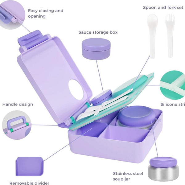 Sakerplus® Kids Insulated Leakproof Bento Lunch Box