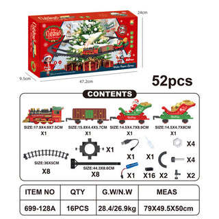Sakerplus Electric Christmas Train Toy Set