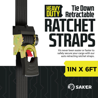 SAKER® Automatic Retractable Ratchet Strap