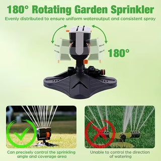 Sakerplus®  Adjustable Oscillating Sprinkler Wide Coverage