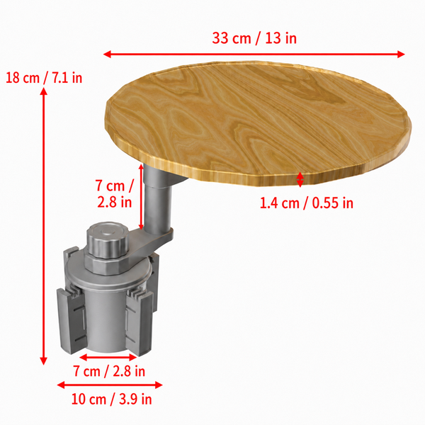 Sakerplus® 360° Rotating Wooden Car Cupholder Tray
