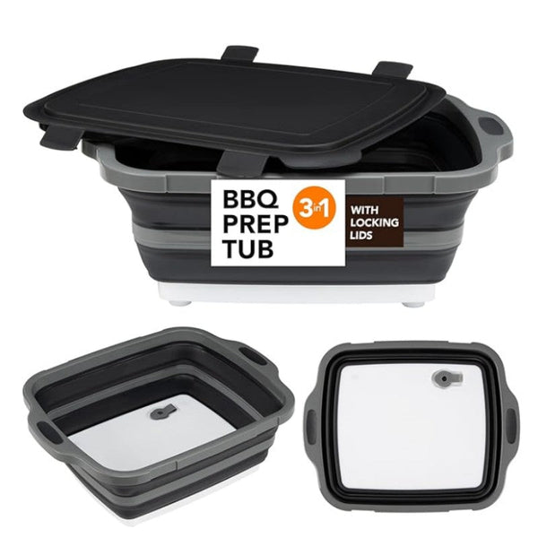 Sakerplus® Collapsible BBQ Prep Tub Set
