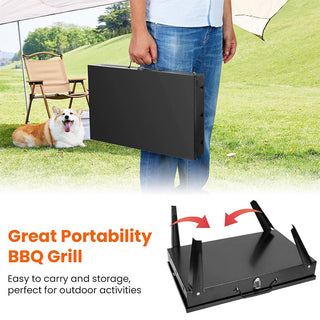Sakerplus® Portable Foldable Charcoal BBQ Grill Kit