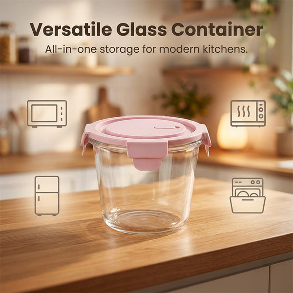 Sakerplus® Lidded Glass Food Storage Bowl Set