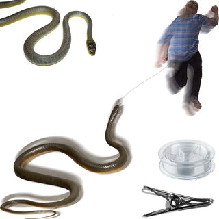 SAKER® Snake Prank with String and Clip