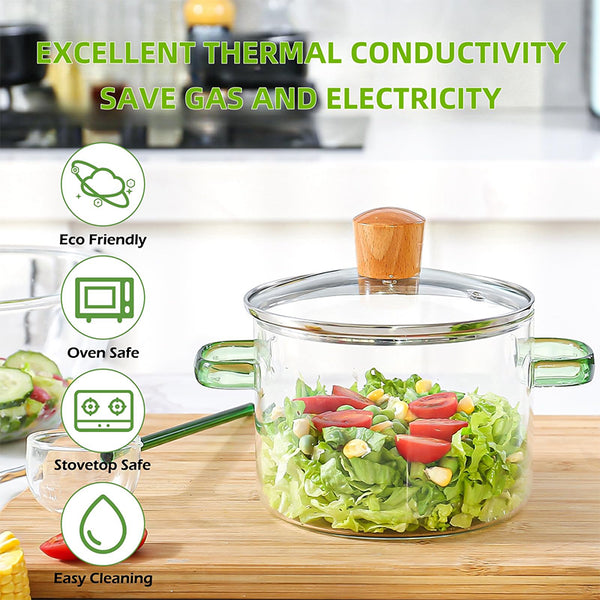 Sakerplus® Glass Simmer Pot For Quick Heating