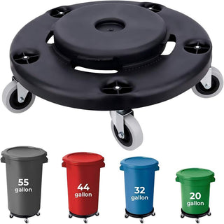 Sakerplus® Round Trash Can Dolly Cart