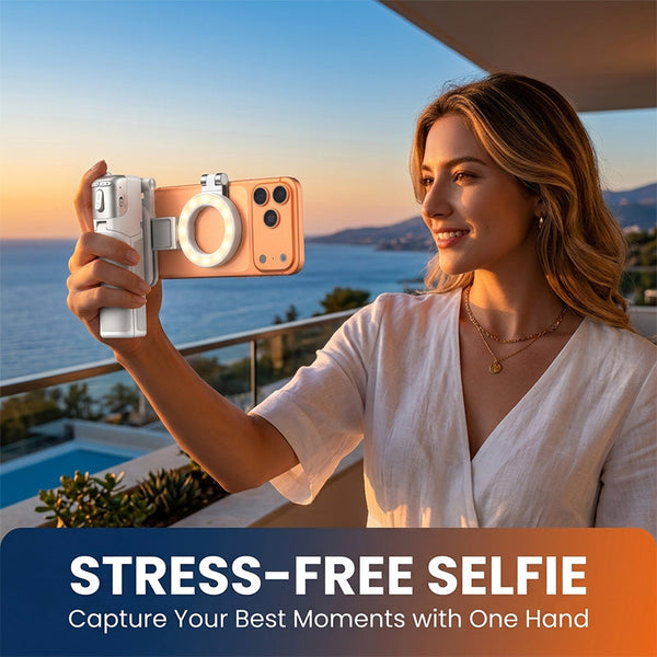 Sakerplus® Zoomable Magnetic Palm Grip Mini Selfie Stick