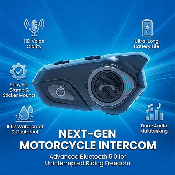 Sakerplus® Bluetooth Motorcycle Helmet Intercom System