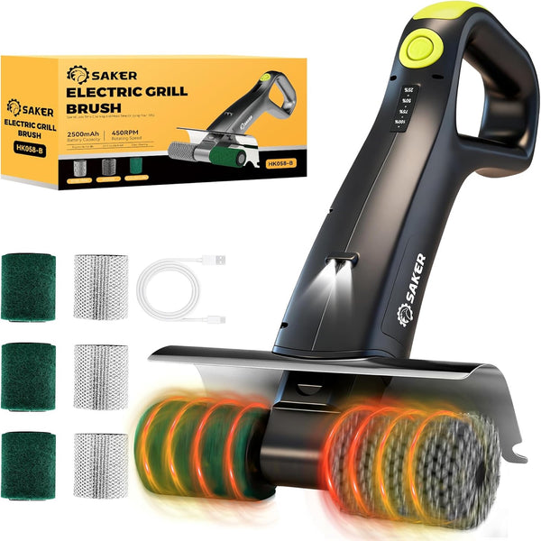 Sakerplus® Cordless Electric BBQ Grill Scrubber