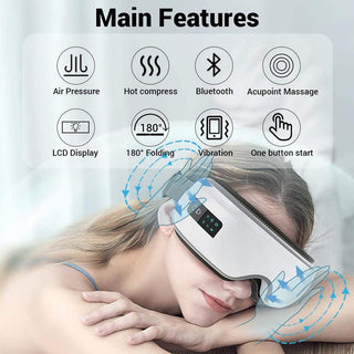 Sakerplus® Heated Eye Massager With Music
