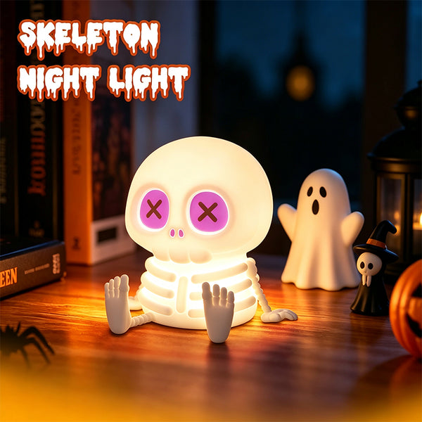 Sakerplus® Cute RGB Halloween Skeleton Night Light