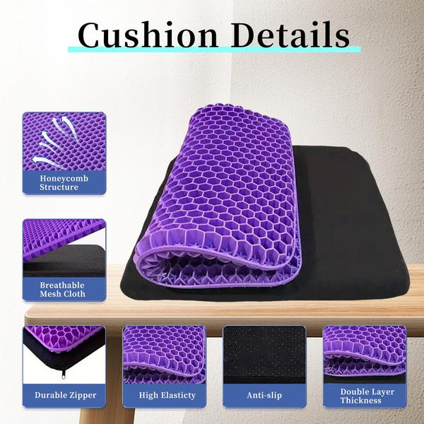 Sakerplus® Extra Large Purple Gel Seat Cushion