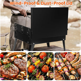 Sakerplus® Portable Foldable Charcoal BBQ Grill Kit