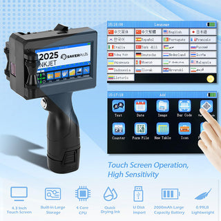 Sakerplus Handheld Inkjet Printer Gun Portable