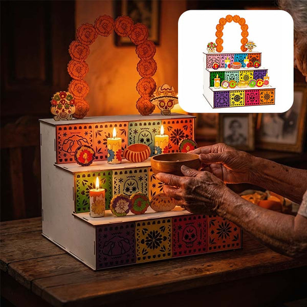 Sakerplus® Wooden Day Of The Dead Altar