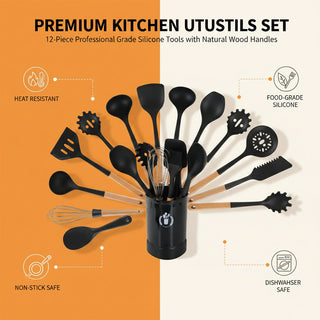 Sakerplus® Silicone Kitchen Utensil Set