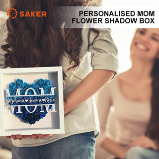 SAKER® Personalized Mom Flower Shadow Box