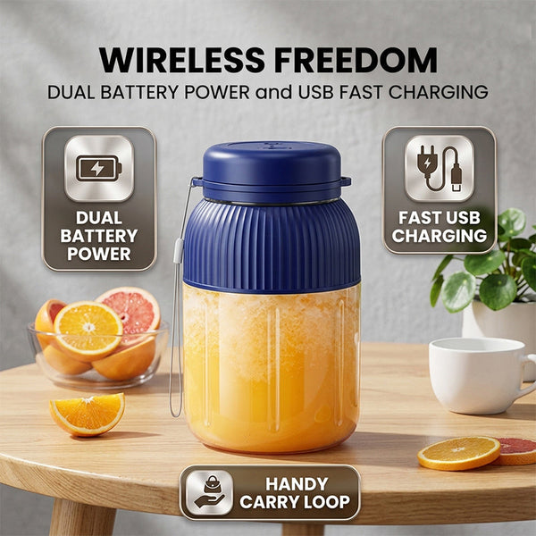 Sakerplus® Portable Wireless Blender Cup With Dual Lids
