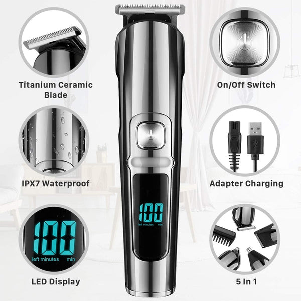 Sakerplus Men’s Waterproof Grooming Kit Clippers