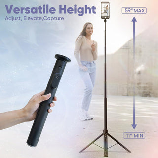 Sakerplus® Automatic Magnetic Phone Tripod Stick Stand